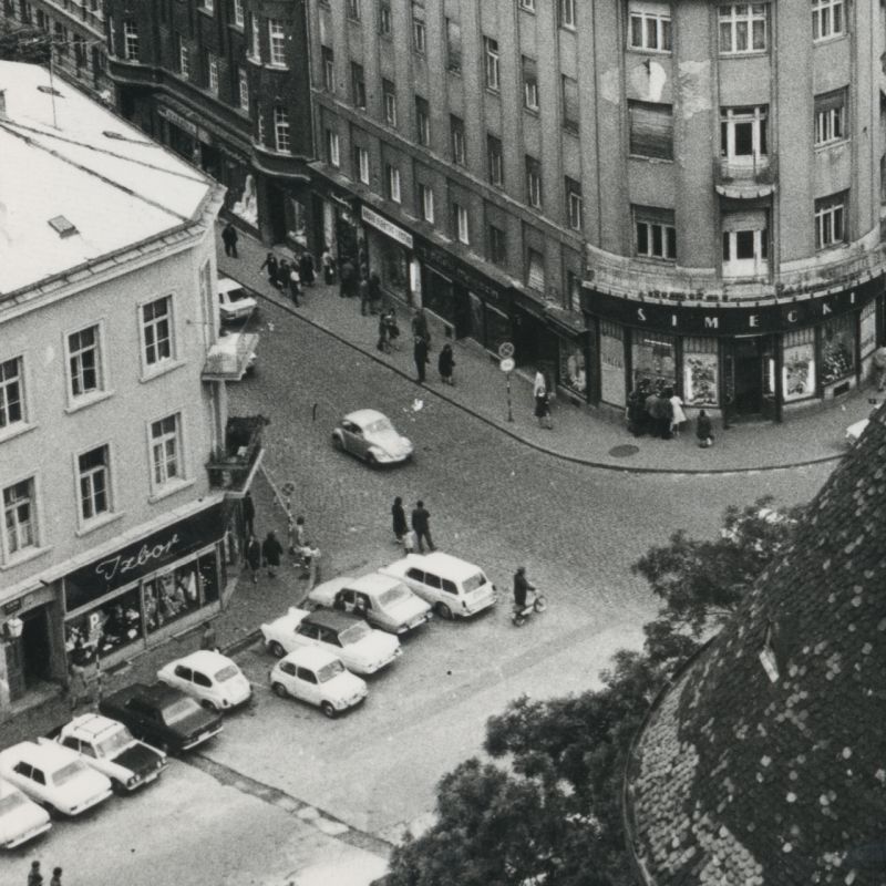 Bakačeva ulica, lijevo stara Vlaška, oko 1975. godine